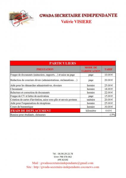 Tarif part